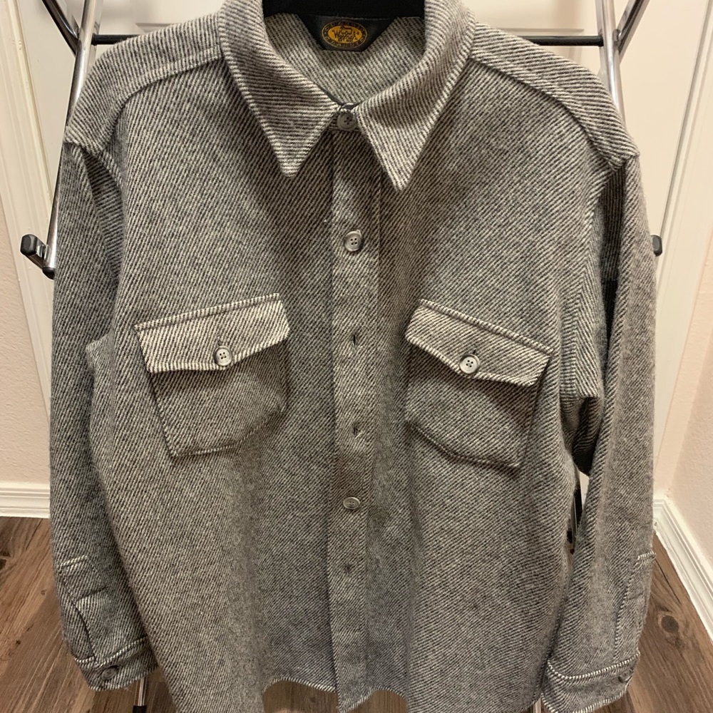 Woolrich Black and Grey Button Up Jacket